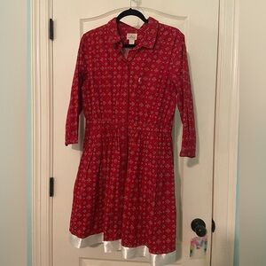 Retro Levi’s Western Print Red Dress